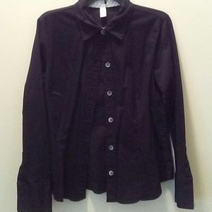 Black button down shirt